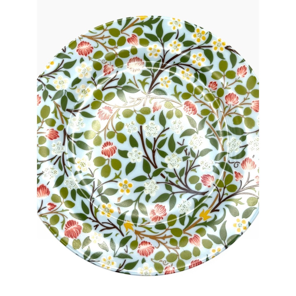 V&A Museum Clover Wallpaper Fine China Salad Plates Set of 4 John Henry Dearle